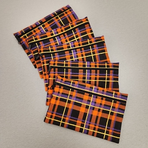 Zipper Pouch Mini-Halloween Plaid